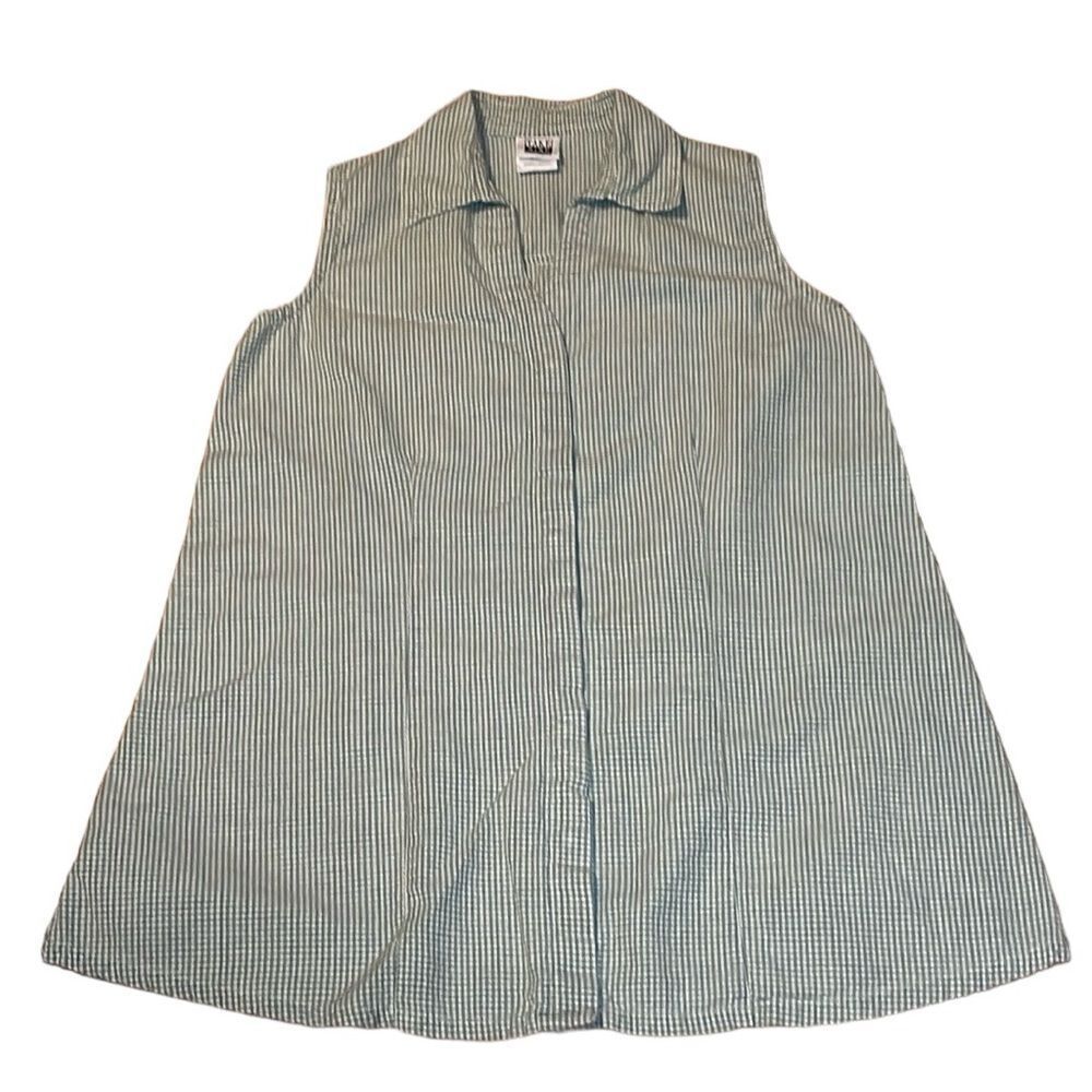 Sleeveless Button Up Maternity Shirt